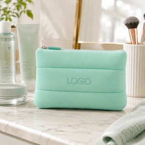 Wholesale Custom Neoprene Zipper Pouch with 3D Silicone Logo Lightweight Cosmetic <b>Bag</b> for Makeup Storage Travel and Gifts - Product Image 4