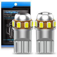 Ampoule LED T10 W5W 194 501 3020 9SMD LED Super Lumineuse Canbus Rouge Ambre pour Intérieur Automobile