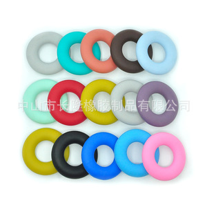 <b>Silicone</b> Baby Teether Rings Food Grade Soft Toy For 0 To 24 Months Infants Ring Shape Unisex - Product Image 4