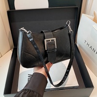 Sac à bandoulière sous le bras avec décoration de ceinture de couleur unie, tendance de la mode, sac à main, sac bandoulière, sac à main pour femme, sacs de créateurs, sac à main