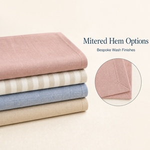 Serviette de table en lin naturel teint à la main, 40x40cm, personnalisable en usine, lavable en machine, pour la décoration de la maison, vente en gros - Product Image 6
