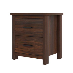 <b>Storage</b> <b>Drawers</b> Wooden Nightstand 2 <b>Drawer</b> Dark Brown Modern Bedroom Furniture - Product Image 2