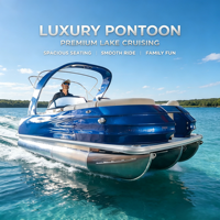 Yacht de luxe en aluminium certifié CE de 22 pieds pour la croisière, les loisirs et la pêche, console centrale, moteur hors-bord, capacité de 12 personnes