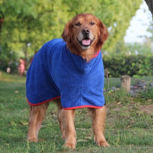 Quick Drying Microfiber <b>Dog</b> Bathrobe Large Size Dark Gray With Pocket For Pet Bathing And Drying All Seasons Use - Product Image 4