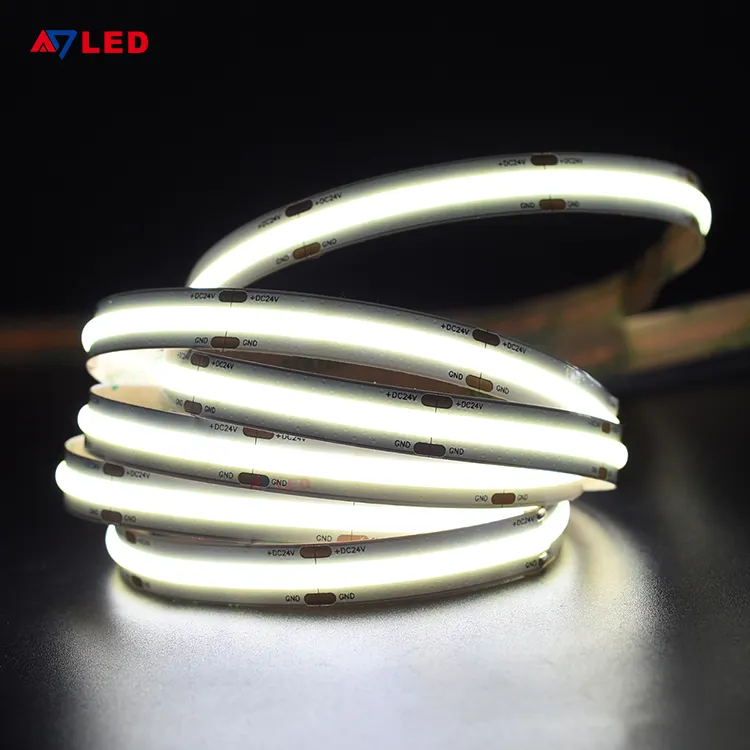 Fita De Led Dotless 5 Meter Cob Led Luces 504Leds/M Ip20 Wit Licht 12V Flexibele Cob Led Strip Verlichting Voor Kamer Kanaal