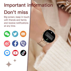 सर्वश्रेष्ठ महिला स्मार्ट वॉच स्वास्थ्य निगरानी 100 + स्पोर्ट्स मोड में संदेश माक96 महिलाओं को स्मार्ट घड़ी की घड़ी महिलाओं को देखती है - Product Image 4