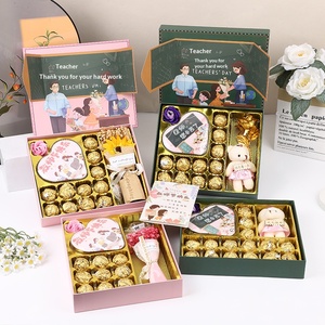 Caja de Regalo de Chocolate <span class=keywords><strong>Godiva</strong></span> Estilo Chino Douyin con 18 Compartimentos para el Día del Maestro - Recuerdo de Agradecimiento para Maestros en Cartón Blanco - Product Image 1