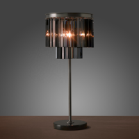 Mini lampe de table de lecture moderne en cristal chromé électrique LED pour hôtel, décoration, luxe, pour les détaillants