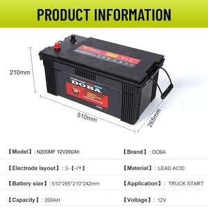 Batería de Coche de Plomo-Ácido SMF de Gran Capacidad 12v 200ah para Vehículos AISA y Camiones - Product Image 2