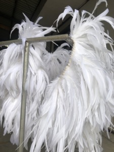 Pluma Grande de Gallo Blanco <span class=keywords><strong>para</strong></span> Manualidades, Disfraces, Sombreros, Accesorios, Fiestas, Carnaval, Decoración de Bodas - Product Image 3