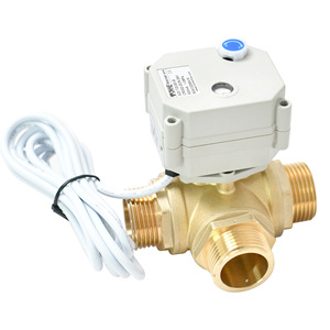 Vanne à boisseau sphérique électrique Tonhe 1 pouce en laiton, type T, automatique avec arrêt en cas de panne de courant pour eau et air - Product Image 5