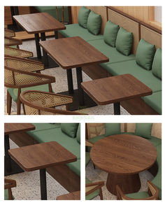 Conjuntos de Muebles para Restaurantes Comerciales e Industriales de Estilo Japonés y Occidental, Combinación de Mesa, Sillas y Sofás con Temática del Sudeste Asiático para Cafeterías y Hoteles - Product Image 5