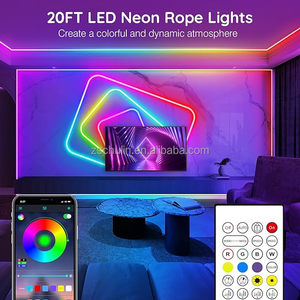 Tira de Luces LED <span class=keywords><strong>RGBIC</strong></span> Programable de 5V, Control por Aplicación, Tira de Neón Flexible con Cuerpo de Silicona, Resistente al Agua IP67, para el Hogar - Product Image 2