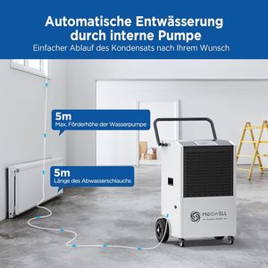 เครื่องลดความชื้นเชิงพาณิชย์ Moiswell 110 ลิตร/24 ชม. พร้อมปั๊ม |   เครื่องอบแห้งแบบเคลื่อนที่สำหรับงานอุตสาหกรรม - Product Image 3