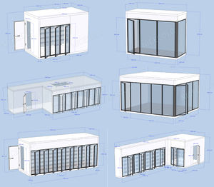 Chambre froide vitrée transparente pour présentation de bières et congélateur pour supermarchés et fleuristes - Product Image 6