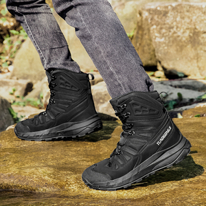 Bottes tactiques en cuir noir DF33 AS33, imperméables, pour la randonnée en hiver, chaussures de randonnée d'extérieur, semelle extérieure en caoutchouc antidérapante, bottes de service - Product Image 5
