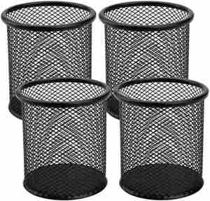 Organisateur de bureau en métal, porte-crayons, porte-stylos ronds en métal - Product Image 1