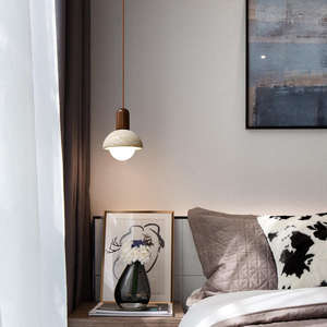 Lámparas colgantes de piedra de travertino amarillo Iluminación de comedor Luz colgante de noche para isla de cocina - Product Image 5