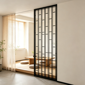Modern Geometric Steel Frame <strong>Room</strong> <strong>Divider</strong> with Hollow Metal Partition for Office and Living <strong>Room</strong> - Product Image 3