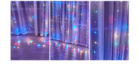 Guirlandes lumineuses LED en fil de cuivre 3*3 300 lumières, télécommande USB, IP44, blanc chaud 3000K, pour Halloween, Noël, chambre, balcon