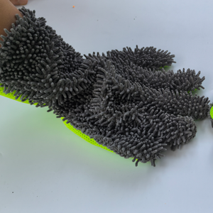 Kit de lavage de voiture en microfibre Chenille Greenwell Bleu Blanc Éponge fine non imperméable <span class=keywords><strong>Gant</strong></span> de lavage de voiture - Product Image 2