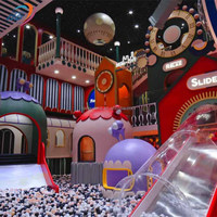 Aire de jeux pour enfants de parc public, conception personnalisée, professionnelle, piscine à balles, toboggan, trampoline, jeu intérieur, jeu souple, château espiègle