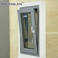 Fenêtres à battants modernes Rogenilan en aluminium à double vitrage étanche avec vitrage Low-E et moustiquaire