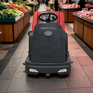 Nettoyeur de sols industriel électrique autoporté sur batterie 24V 200AH, machine de nettoyage de sols routiers alimentée par batterie, balayeuse - Product Image 1