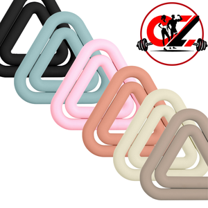 CZFIT Power Training Skin-friendly Portable Silicon Iron Custom Logo Home Gym Pilates Fitness Triangle <b>Dumbbells</b> - Product Image 1