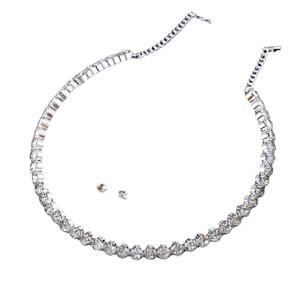 Parure de bijoux en laiton plaqué or et zircon pour femme, style classique étincelant, idéale pour fiançailles et soirées – Meilleures ventes - Product Image 2