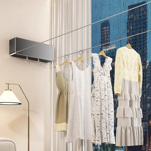 Tendedero Telescópico <span class=keywords><strong>de</strong></span> Doble Línea SANIPRO, Tendedero <span class=keywords><strong>de</strong></span> Balcón, Resistente, <span class=keywords><strong>Extensible</strong></span>, para Colgar <span class=keywords><strong>Ropa</strong></span> en la Pared - Product Image 4