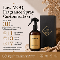Aikun - Juego de Pulverizadores de Fragancia en Caja de Cartón Kraft con Adhesivo y Logotipo Personalizado, Aroma Duradero, Envase Redondo de PET Ámbar de 200 ml, MOQ Bajo de 200 Unidades, para Días Festivos