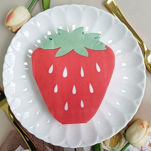 Custom Customized Strawberry Printed Napkins, Irregular-shaped <b>Tissues</b>, Party Decoration <b>Paper</b> Napkins & Serviettes - Product Image 2