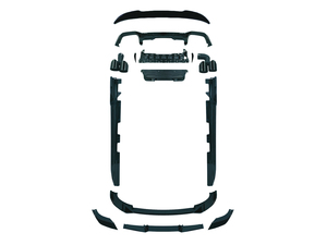 Kit Carrozzeria per <span class=keywords><strong>BMW</strong></span> <span class=keywords><strong>X4</strong></span> G02 2022+ Black Knight Warrior: Labbro Anteriore, Minigonne Laterali, Diffusore Posteriore, Spoiler, Paraurti - Product Image 1