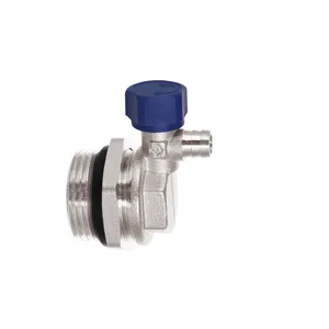 LISHUI HVAC Parts Nickel Plated Floor Heating Manifold End Accessories Brass Drain Valve