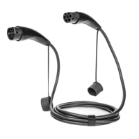 Nuevo Cable de Extensión Sixpence Estándar Europeo Tipo 2 de 32A y 5M, Cargador Rápido Trifásico de 22KW IEC62196-2, Longitud Personalizada, Logotipo Personalizado, 1 Año de Garantía
