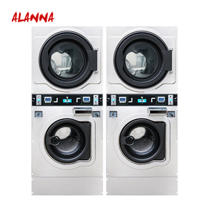Lavadora y Secadora Comercial Apilable de Autoservicio de 12KG y 15KG con Calentamiento a Gas para Lavanderías, Hoteles y Escuelas - Product Image 1