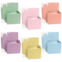 Boîtes cadeaux écologiques pour fête d'anniversaire d'enfants, compostables, colorées, en forme de gable, pour biscuits, en-cas, cadeaux pour filles, vente bon marché, boîtes à bonbons chinoises