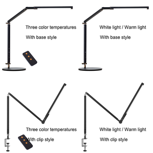 Lampe <span class=keywords><strong>de</strong></span> bureau LED à télécommande avec bras flexible, rotation à 360°, lumière protectrice pour les yeux, adaptateur USB, réglable pour la lecture et l'étude - Product Image 6