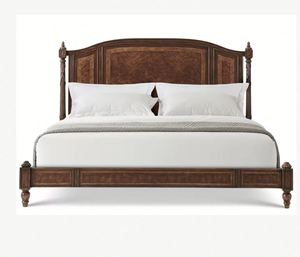 Cream-colored French-style Solid Wood Children's <b>Single</b> <b>Bed</b>, Retro <b>Princess</b>-style Simple Oak <b>Bed</b> Frame for Girls' Bedroom - Product Image 1