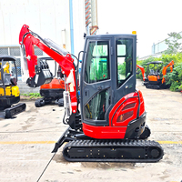 Mini-excavatrice de 2 tonnes, 2,5 tonnes, 3,5 tonnes, excavatrice compacte, moteur Kubota, petite excavatrice agricole, certifiée CE EPA, excavatrice sur chenilles