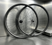 Jeu de roues de vélo de route tubulaire à frein à disque en carbone 25 mm 700C TuoHai JD5N Sapim CX Ray