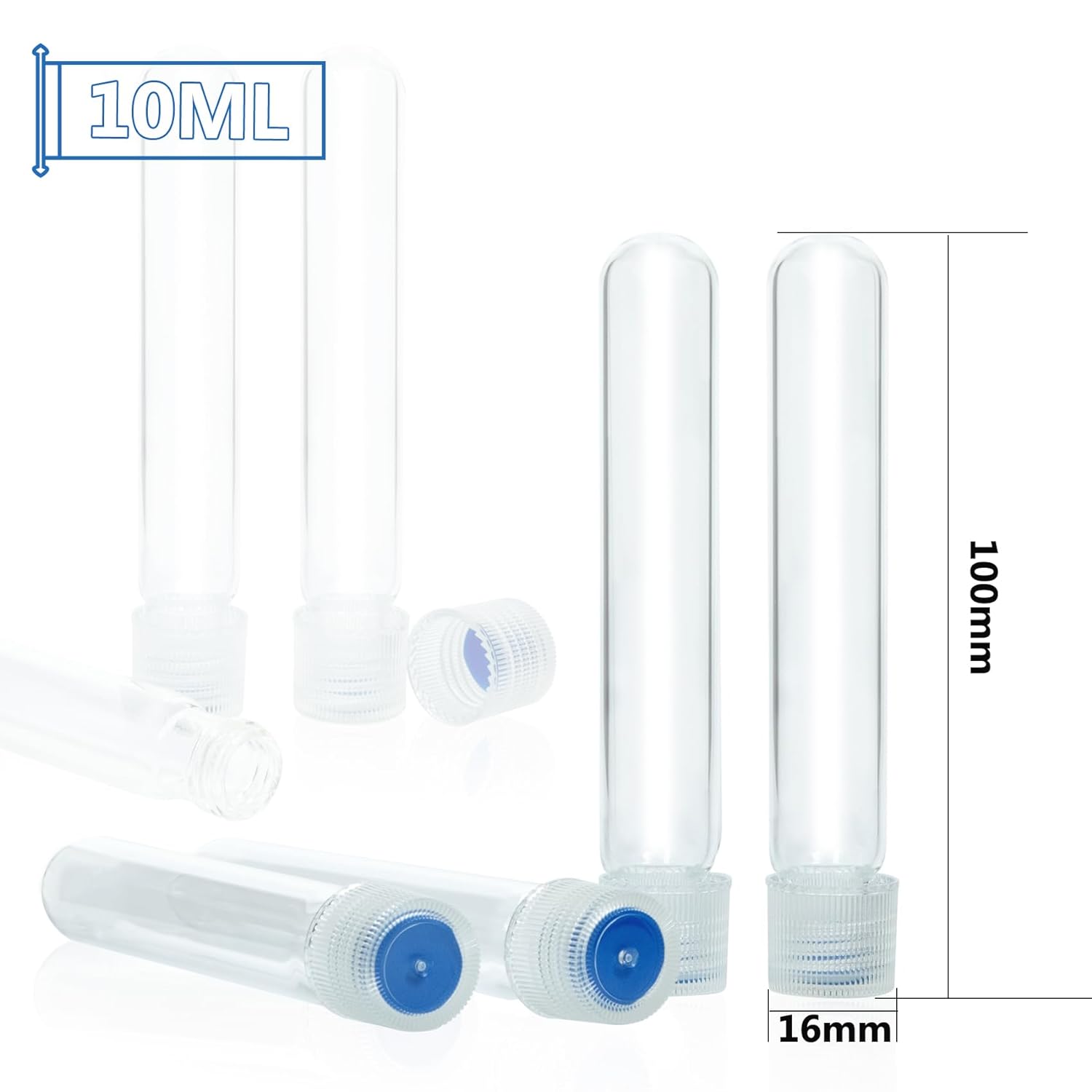 10mL 16x100mm COD test tüpü. Fotometrik yöntem, su ve çevre test kitleri üretimi.