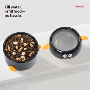Tazón de Cerámica Ecológico Anticolisión para Gatos, Impermeable, con Diseño Redondeado y Patrón Sólido, para Comida y Agua - Product Image 6