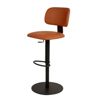 [En stock] Tabouret de bar réglable en acier de style américain, luxe léger, avec repose-pieds surélevés, pour usage domestique