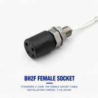 Connecteur sous-marin étanche HYSF SUBSEA IL2F standard 2 broches femelle en ligne 10A en aluminium et acier inoxydable pour câble sous-marin