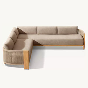 أثاث فاخر حديث من خشب الساج ، أريكة مريحة منسوجة بحبل للفناء والحديقة والفناء - Product Image 6