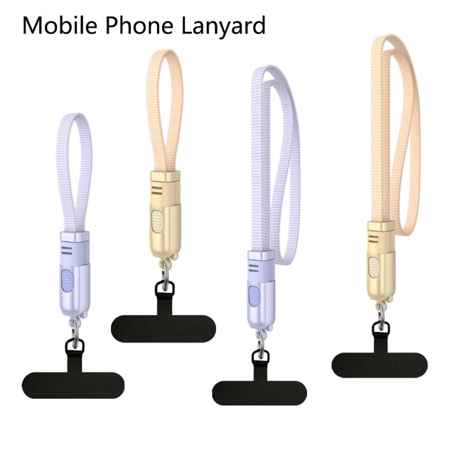 New Design Skin-friendly Silicone Mobile Phone Lanyard 3A PD 60W USB Type C Cable Quick Charge 480Mbps Fast Charging Data Cable
