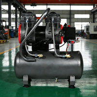 Compresseur d'air industriel 50L sans huile, silencieux, électrique, haute portabilité, pour atelier, usine, usage automobile