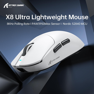 Attack Shark X8 Ultra Gaming <b>Mouse</b>,55g Ultra-Lightweight BT/2.4GHz Wireless/Wired <b>Mouse</b>,PAW3950 42000 DPI - Product Image 2